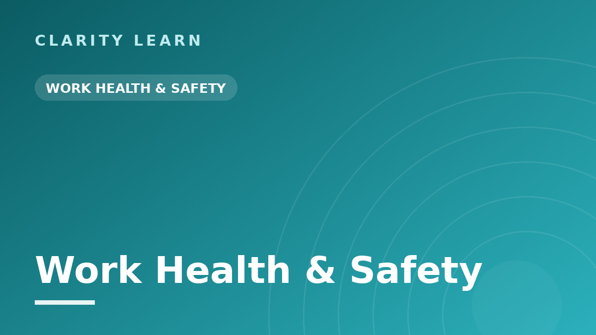 Work Health and Safety Essentials for Care Teams